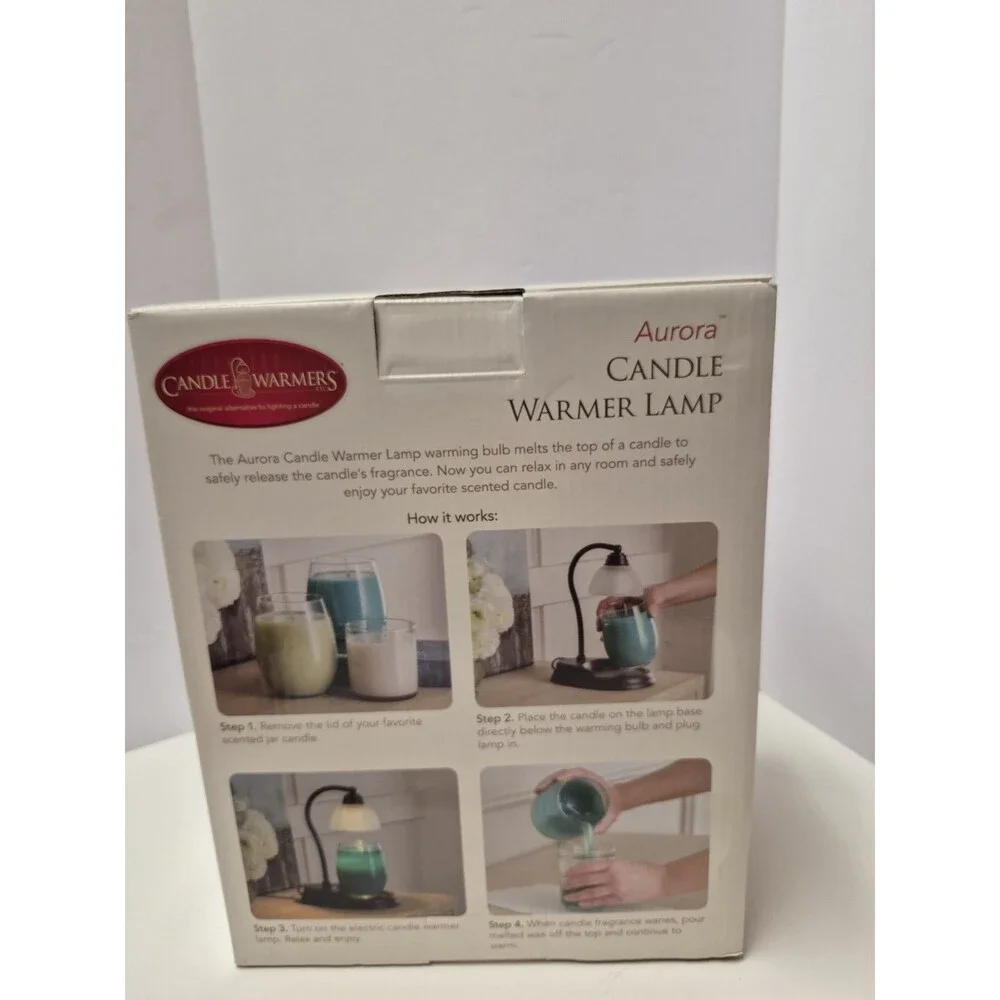 New In Box Aurora Candle Warmer Lamp Black